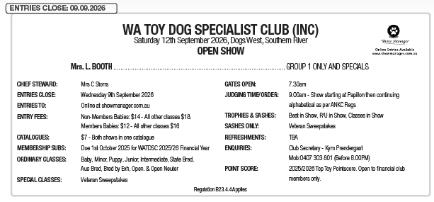 WATDSC 1209 OPEN