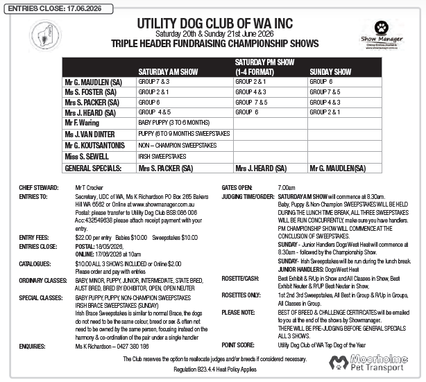 UDCWA TRIPLE 20&2106
